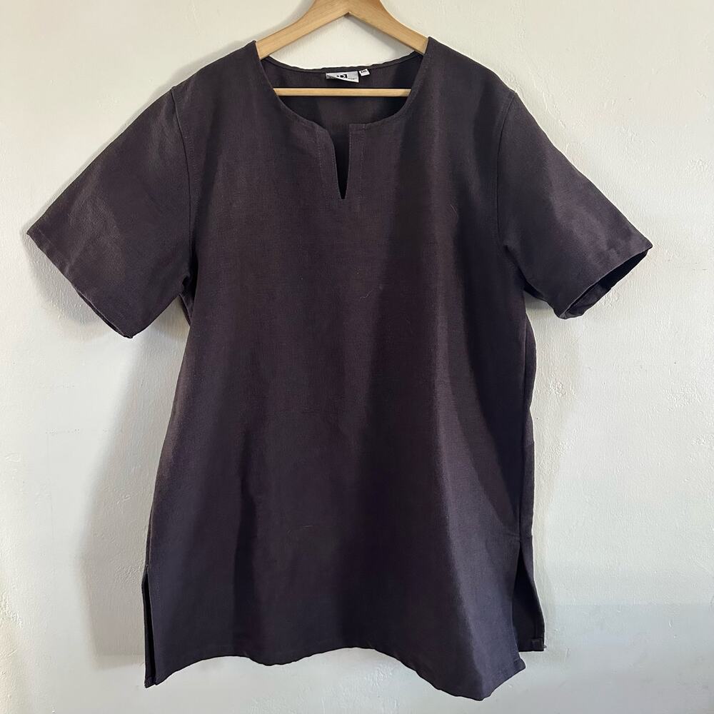 Burgschneider Flax Deep Purple Cotton Tunic Adults‎ XXL Medieval Costume LARP